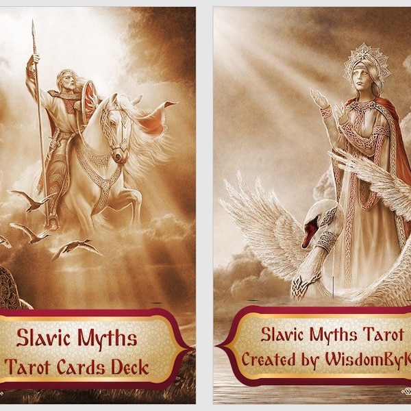 Slawische Mythen Tarot-Deck. Slawische Folklore-Tarotkarten