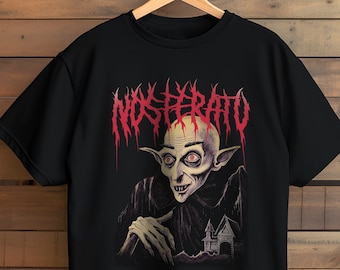 Nosferatu Black Metal T-Shirt: Classic Horror Movie Vampire