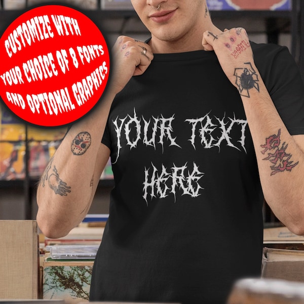 Metal Band Custom Tshirt Etsy