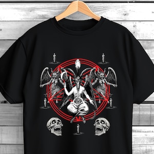 Baphomet T-Shirt: Satanic Devil Horns Goth Design
