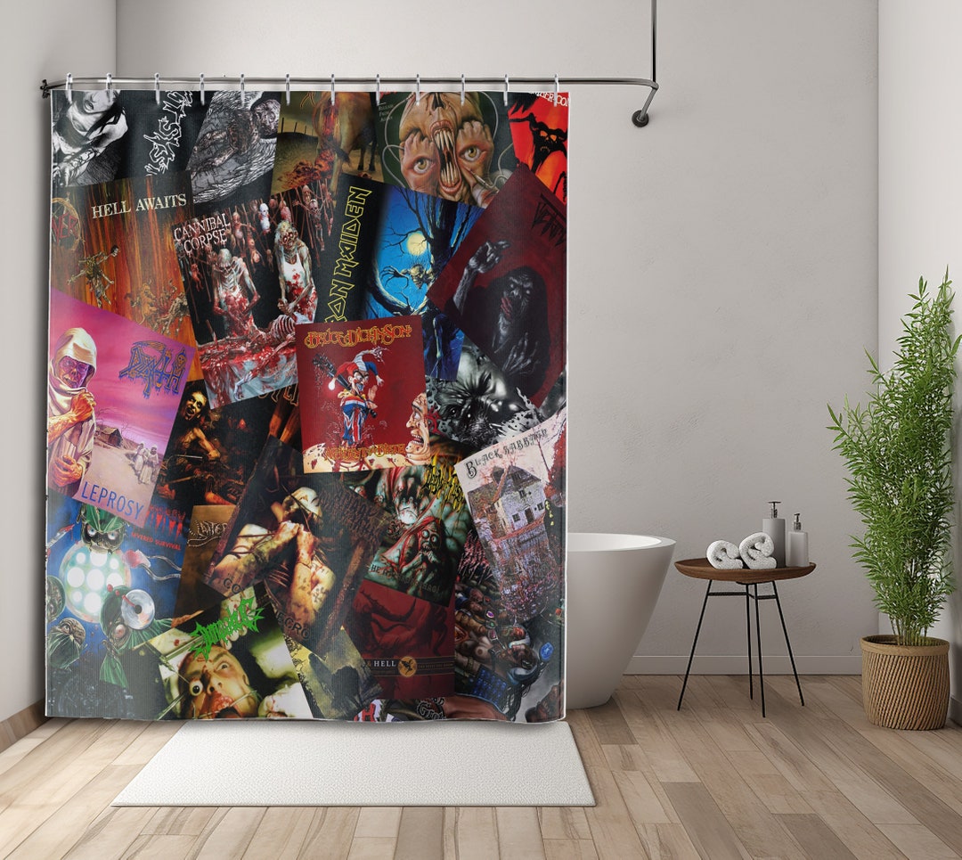 Metal Music Shower Curtain Heavy Metal Album Covers Shower Curtain Rock