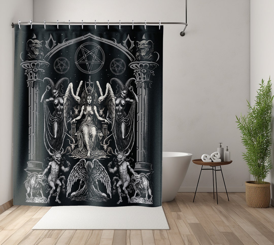 Goth Shower Curtains Gothic Home Decor Gothic Bathroom Etsy