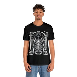 Gothic Baphomet T-Shirt: Occult Satanic Imagery image 4