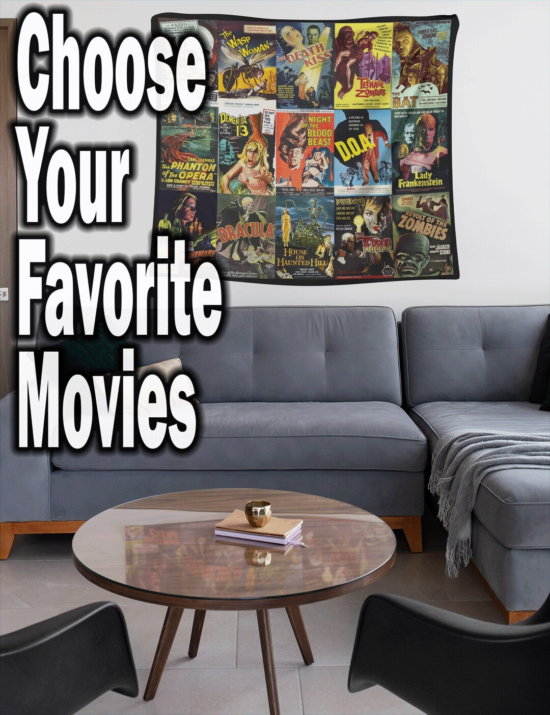 Custom Tapestry, Horror Movie Tapestry, Movie Wall Art, Tapestry