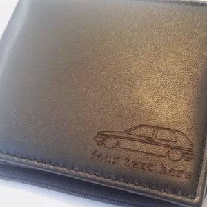 Mk2 Golf personalised leather wallet