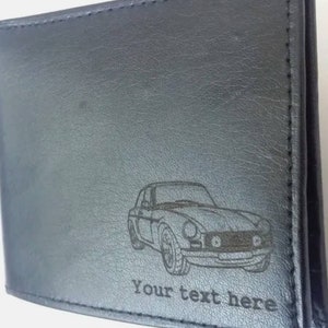 MGB GT personalised leather wallet