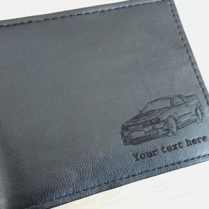 Skyline R34 Personalisiertes Leder Portemonnaie