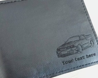 Skyline R34 personalised leather wallet