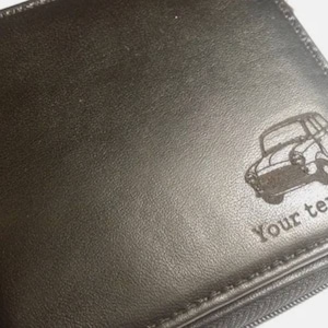 Classic Mini personalised leather wallet