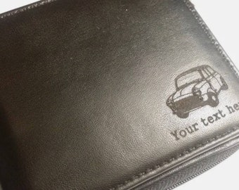 Classic Mini personalised leather wallet