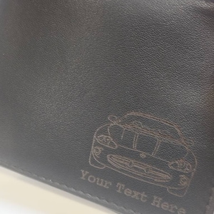 XK8 personalised leather wallet