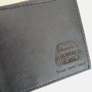E30 3 Series personalised leather wallet