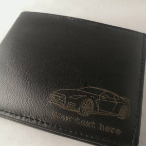 Portefeuille en cuir personnalisé GT-R