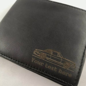 Triumph Stag personalised leather wallet