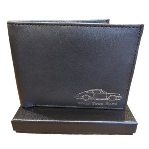Portefeuille en cuir personnalisé 911 Carrera type 964