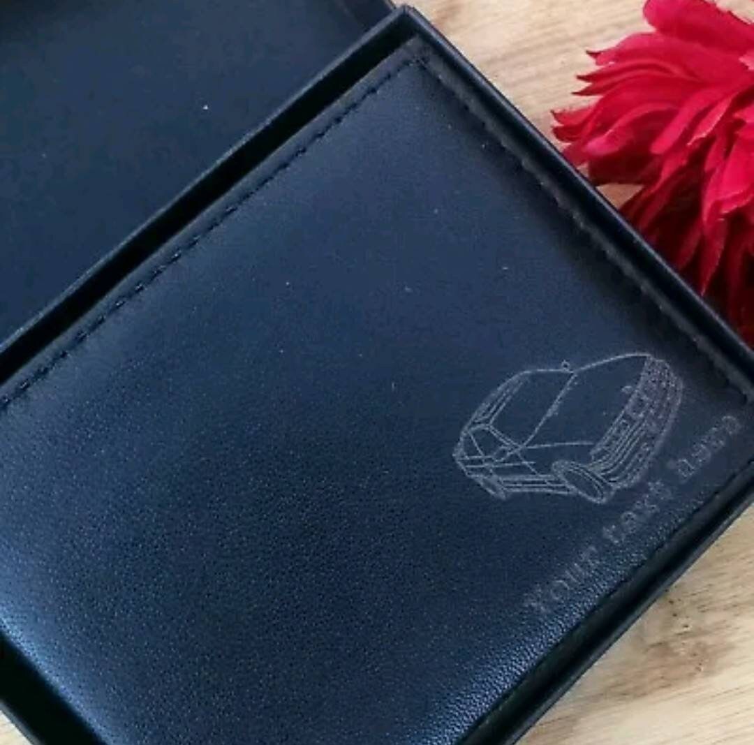 E36 personalised leather wallet