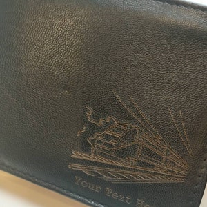 Tren / Ferrocarril cartera de cuero personalizada