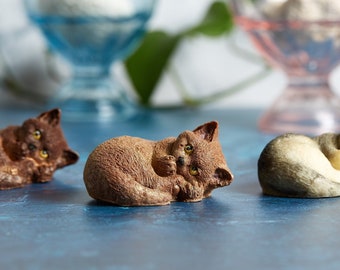 Solid chocolate curled cat