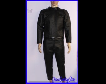 Darth Vader Cosplay Costume Faux Leather Custom Made S/4XL