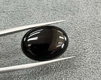 Natural Black Onyx Oval Cabochon, Loose Natural Gemstone, Black Onyx 4x6mm to 30x40mm For Jewelry Making