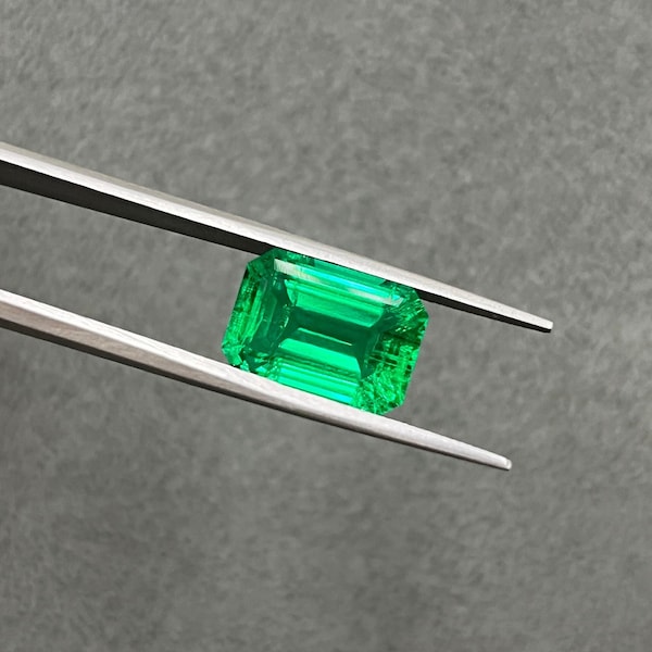 Lab Grown Octagon-Step Cut ,Columbian Emerald, Hydrothermal Emerald ,Green Emerald, Loose Gemstone, 5*7mm to 10*14mm for Jewelry Making