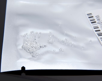 1.1 mm to 2.5 mm White D Color Small Round Brilliant Cut Loose Moissanite For Ring, Earring, for Making (Wholesale Price)