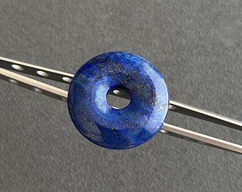 Pierre de beignet ronde naturelle de qualité supérieure, pendentif disque rond, pierre précieuse de beignet, pierre précieuse de lapis lazuli pour la fabrication de bijoux 30 mm