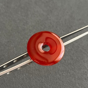 Superior Quality Natural Round Red Carnelian Stone ,Round Disc Pendant, Donut Gemstone, Carnelian Agate Donut Gemstone for Jewelry Making