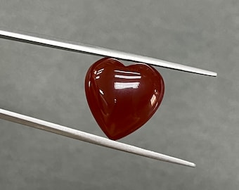 Superior Quality Natural Heart Shape Carnelian Cabochon, Loose Natural Gemstone, Heart Carnelian Gemstone 6mm to 16mm for Jewelry Making
