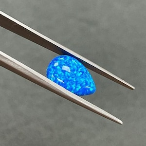 Lab-Grown Opal Teardrop Cabochon, Lab Created Opal, Pear Shape Opal Cabochons , Blue Opal Gemstone , Amazing Quality 4mmx6mm to 7mmx10mm