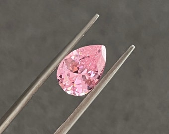 Birnenform rosa Farbe, Zirkonia (CZ), Birnenform Brilliantschliff, lose Steine, perfekte Farben und Qualität 3x5 mm bis 15x20mm