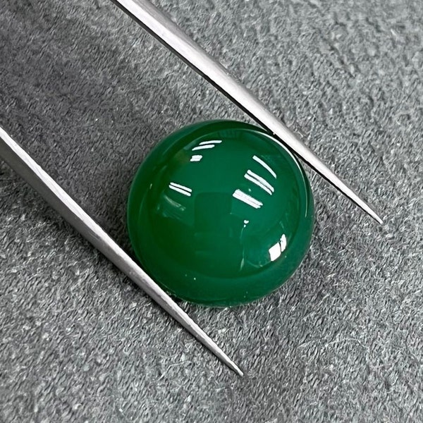 Cabochon rond en agate verte naturelle, pierre précieuse naturelle en vrac, agate verte de 6 mm à 25 mm pour la fabrication de bijoux