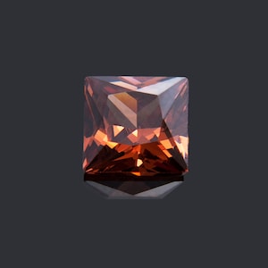 Square Shape Champagne Color, Cubic Zirconia (CZ), Square Brilliant Cut, Loose Stones, Perfect Colors & Quality 2.5x2.5mm-15x15mm