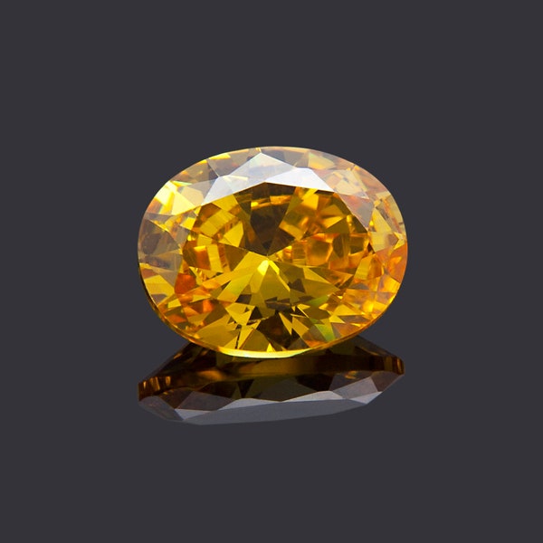 Oval Shape Citrine Color, Cubic Zirconia (CZ), Oval Brilliant Cut, Loose Stones ,Perfect Colors & Quality 3x5mm-18x25mm For Jewelry Making