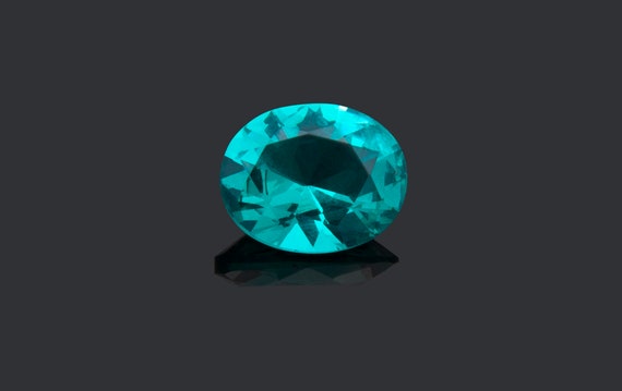 Oval Brilliant Cut Green Paraiba Nano Crystal, Lab-Grown Gemstone, Heat-Resistant Paraiba 4x6mm–15x20mm