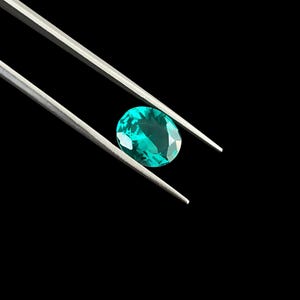 Oval Brilliant Cut Green Paraiba Nano Crystal, Lab-Grown Gemstone, Heat-Resistant Paraiba 4x6mm–15x20mm image 11