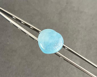 Natural Heart Aquamarine  Cabochon , Aquamarine Cabochons , Loose Gemstone Cabs, Cabochon for Jewelry Making 20x19mm to 24x22mm