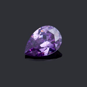 Pear Shape Amethyst Color, Cubic Zirconia (CZ), Pear Shape Brilliant Cut, Loose Stones, Perfect Colors & Quality 3x5 mm to 15x20mm