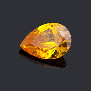 Pear Shape Citrine Color, Cubic Zirconia, Pear Brilliant Cut, Loose Stones, Perfect Colors & Quality 3x5mm to 15x20mm For Jewelry Making