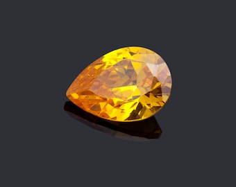 Pear Shape Citrine Color, Cubic Zirconia, Pear Brilliant Cut, Loose Stones, Perfect Colors & Quality 3x5mm to 15x20mm For Jewelry Making