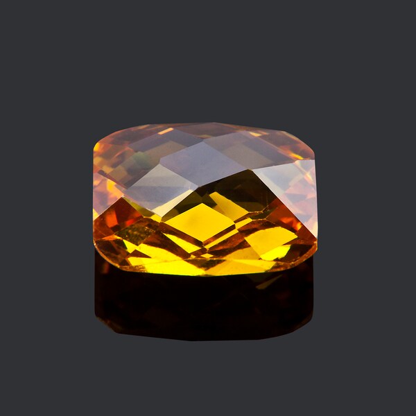 Double Side Citrine Gemstone, Octagon Double Faceted Cut, Cubic Zirconia Stone, Loose Gemstone, 3x5mm to 13x18mm for jewelry Making.