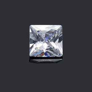 White Square Cubic Zirconia, Loose Faceted Stones, Super Star Brilliant Cut, Square Shape Cubic Zirconia ,2.5x2.5 mm to 15x15mm