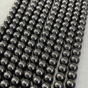 Superior Quality Black Onyx, Natural Round loose beads with Highly Polished, Smooth, Shiny Surface for Jewelry Making, 4mm 6mm 8mm 10mm.