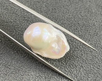 Superior Quality White Baroque Pearl, Freshwater Pearls ,Natural Baroque Pearl, Irregular Shape Pearl for Making Jewelry  15-16mm x 22mm