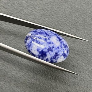 Natürlicher ovaler Sodalith Cabochon, Lockerer Sodalith Edelstein, Sodalith Flachrücken Cabochon zur Schmuckherstellung 10x14mm bis 18x25mm