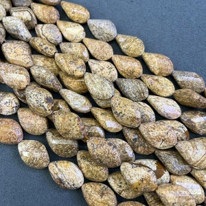 Superior Quality , Natural Picture Jasper Beads , Jasper Loose Beads with Highly Polished, Smooth, Shiny Surface for Jewelry Making 16x25mm