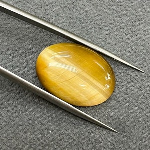 Superior Quality , Oval Yellow Tiger Eye Cabochon , Loose Gemstone , Oval Yellow Tiger Eye Flat Back  for Jewelry Making 10x12mm to 22x30mm