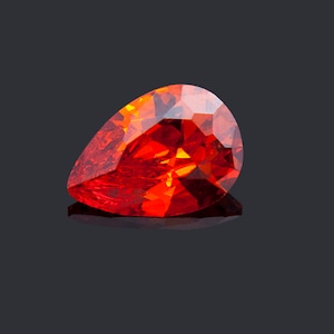 Pear Shape Orange Color, Cubic Zirconia (CZ), Pear Brilliant Cut, Loose Stones, Perfect Colors & Quality 3x5mm to 15x20mm For Jewelry Making