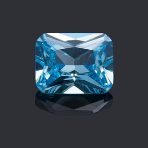 Octagon Princess Cut Aqua Color, Cubic Zirconia (CZ), Octagon Princess Brilliant Cut, Loose Stones, Perfect Colors & Quality 3x5mm-18x25mm