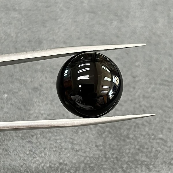 Natural Black Onyx Round Cabochon, Loose Natural Gemstone, Black Onyx 4mm to 25mm for Jewelry Making